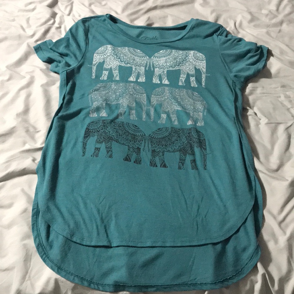 gold rush tunic with elephants on it